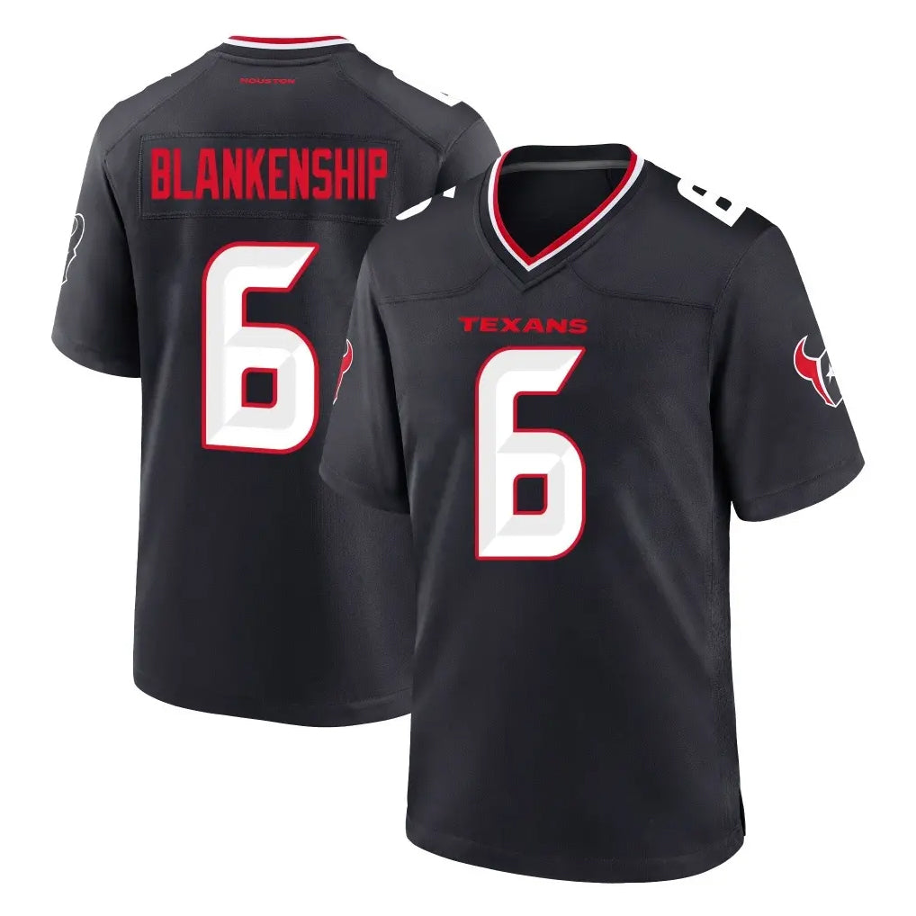 Choea H.Texans #6 Reed Blankenship Player Navy Team Home Game Stitched Jerseys
