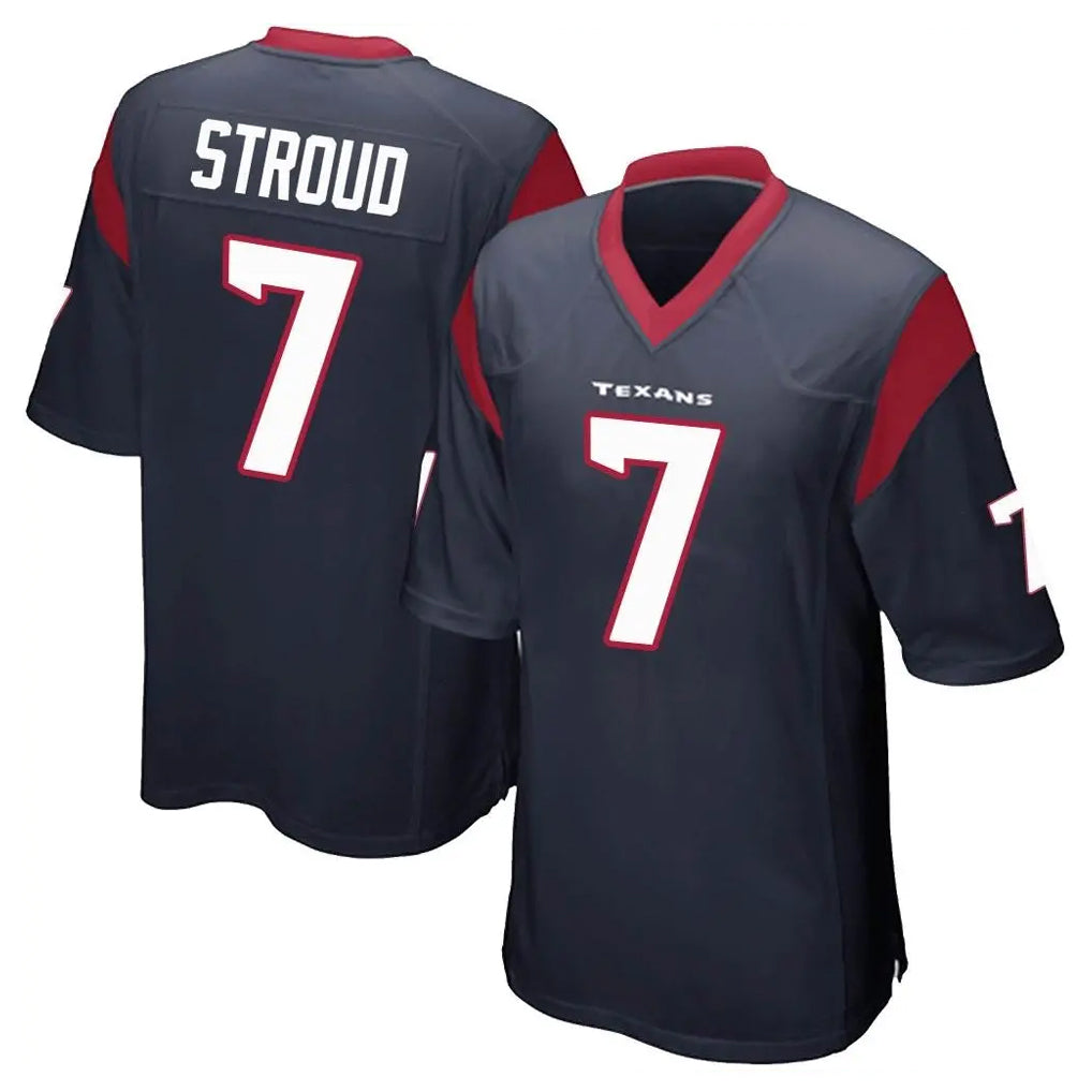 Choea H.Texans #7 CJ Stroud Player Navy Home Game Stitched Jerseys