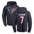 Choea H.Texans #7 CJ Stroud Player Navy Pro Line Pullover Hoodie Limited Game Stitched Jerseys