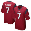 Choea H.Texans #7 CJ Stroud Player Red Home Game Stitched Jerseys