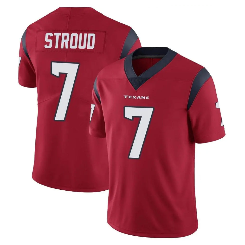 Choea H.Texans #7 CJ Stroud Player Red Limited Vapor Untouchable Home Game Stitched Jerseys
