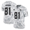 Choea H.Texans #81 Jayden Higgins Player Arctic Camo Salute To Service Limited Game Stitched Jerseys