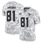 Choea H.Texans #81 Jayden Higgins Player Arctic Camo Salute To Service Limited Game Stitched Jerseys