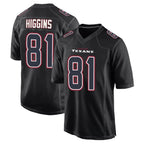 Choea H.Texans #81 Jayden Higgins Player Black Fashion Home Game Stitched Jerseys