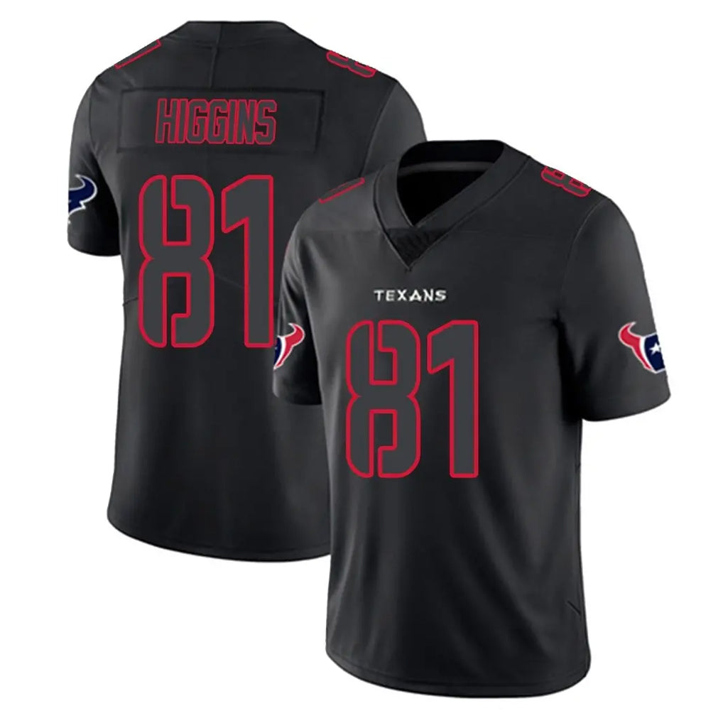 Choea H.Texans #81 Jayden Higgins Player Black Impact Limited Game Stitched Jerseys