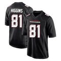 Choea H.Texans #81 Jayden Higgins Player Carbon Black Fashion Home Game Stitched Jerseys