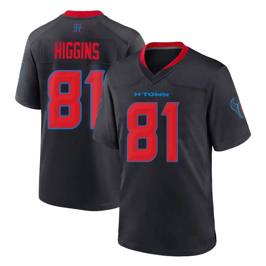 Choea H.Texans #81 Jayden Higgins Player Navy 2nd Alternate Home Game Stitched Jerseys