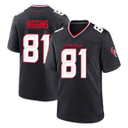 Choea H.Texans #81 Jayden Higgins Player Navy Team Home Game Stitched Jerseys