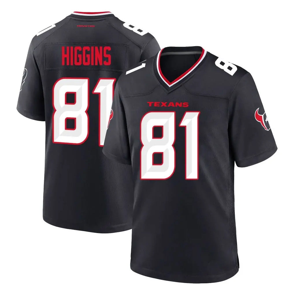 Choea H.Texans #81 Jayden Higgins Player Navy Team Home Game Stitched Jerseys