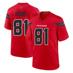 Choea H.Texans #81 Jayden Higgins Player Red Alternate Home Game Stitched Jerseys