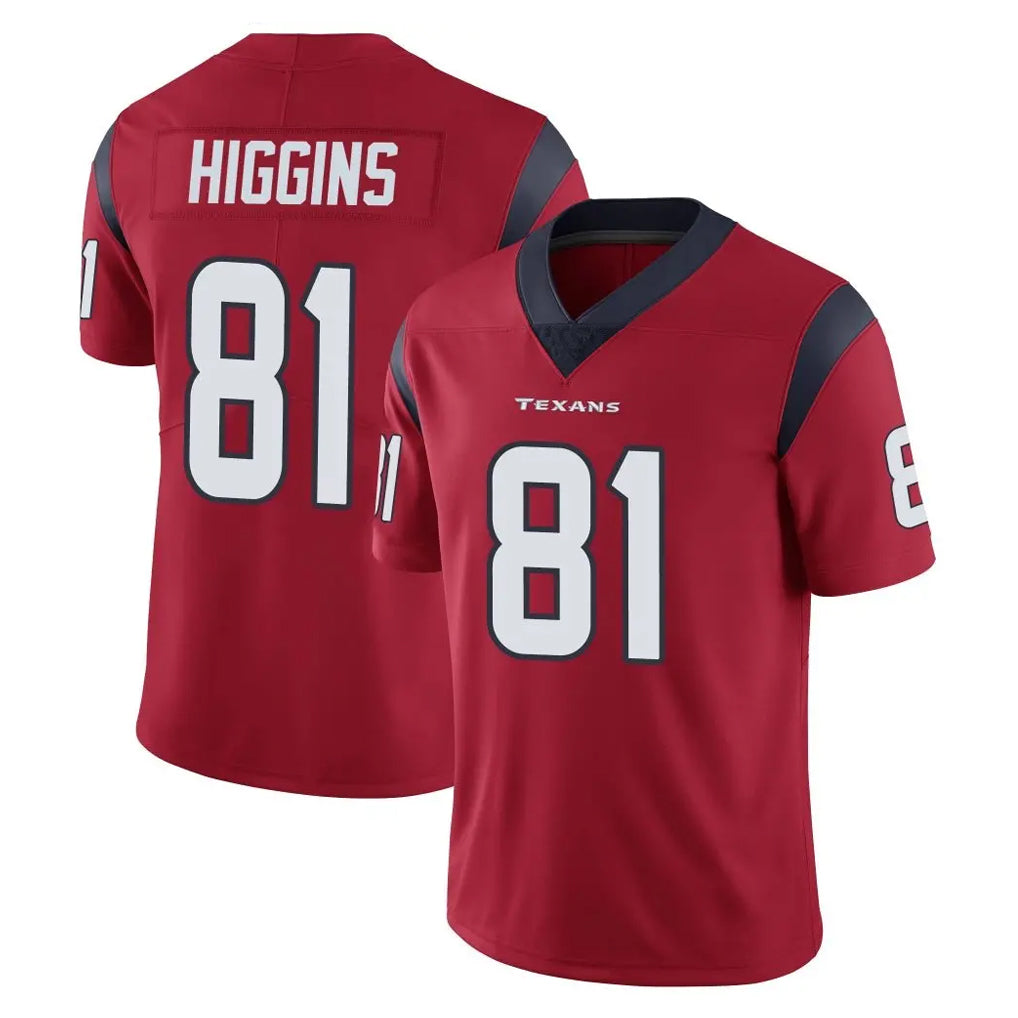 Choea H.Texans #81 Jayden Higgins Player Red Limited Vapor Untouchable Home Game Stitched Jerseys