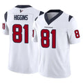 Choea H.Texans #81 Jayden Higgins Player White Limited Vapor F.U.S.E. Home Game Stitched Jerseys