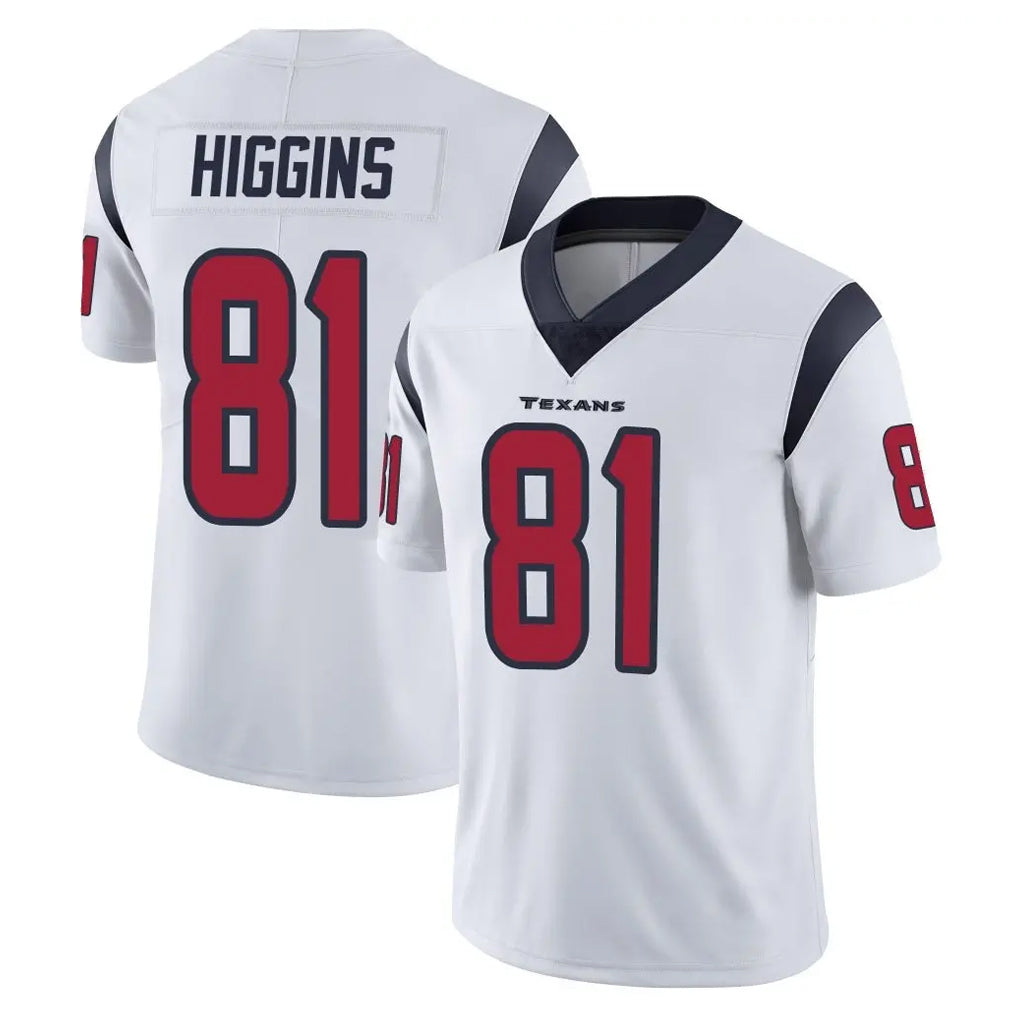 Choea H.Texans #81 Jayden Higgins Player White Limited Vapor Untouchable Home Game Stitched Jerseys