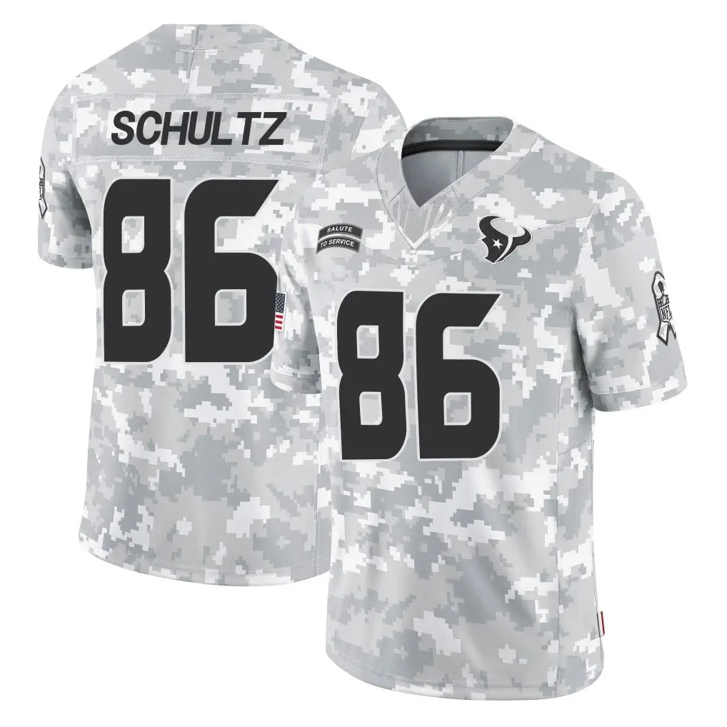 Choea H.Texans #86 Dalton Schultz Player Arctic Camo Salute To Service Limited Game Stitched Jerseys