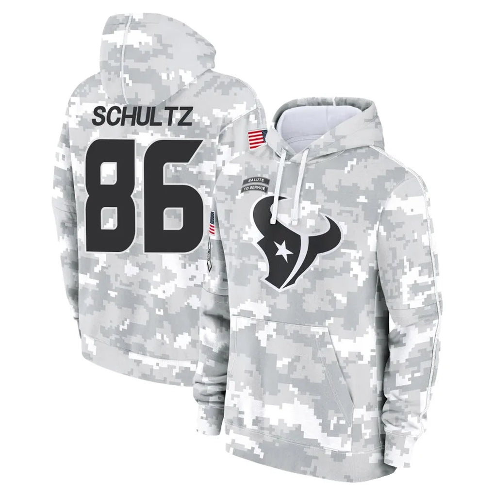 Choea H.Texans #86 Dalton Schultz Player Arctic Camo Salute to Service Hoodies Limited Game Stitched Jerseys
