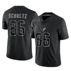 Choea H.Texans #86 Dalton Schultz Player Black Reflective Limited Game Stitched Jerseys
