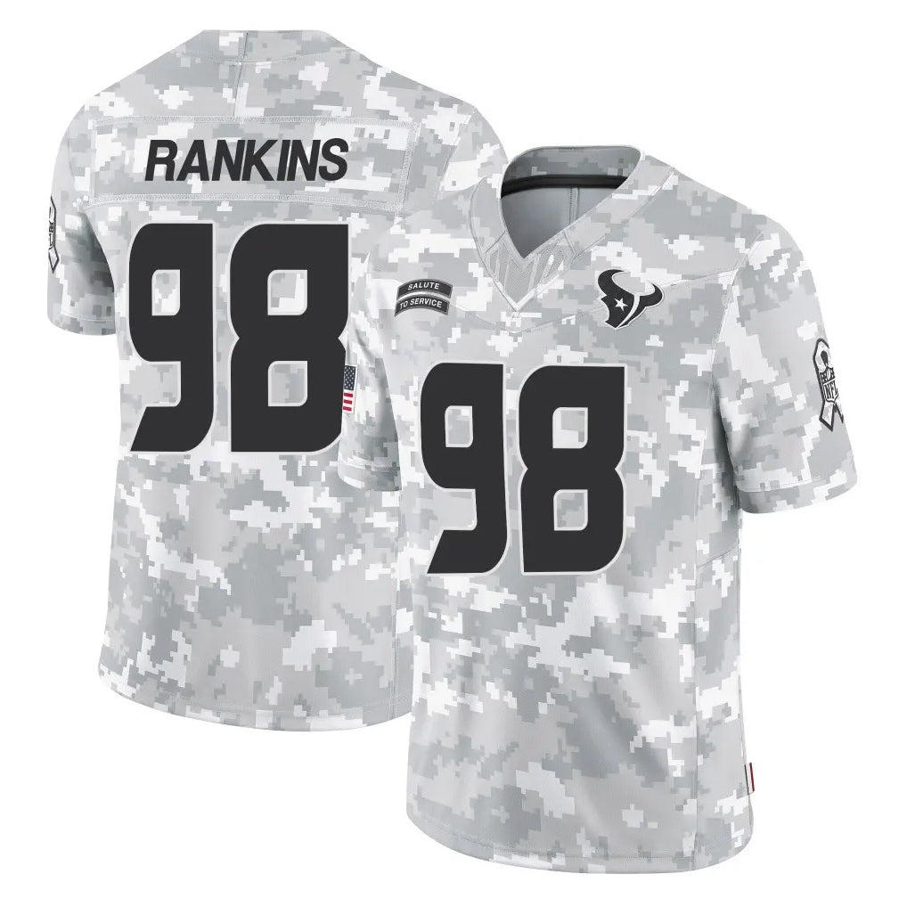 Choea H.Texans #98 Sheldon Rankins Player Arctic Camo Salute To Service Limited Game Stitched Jerseys