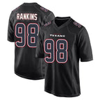Choea H.Texans #98 Sheldon Rankins Player Black Fashion Home Game Stitched Jerseys
