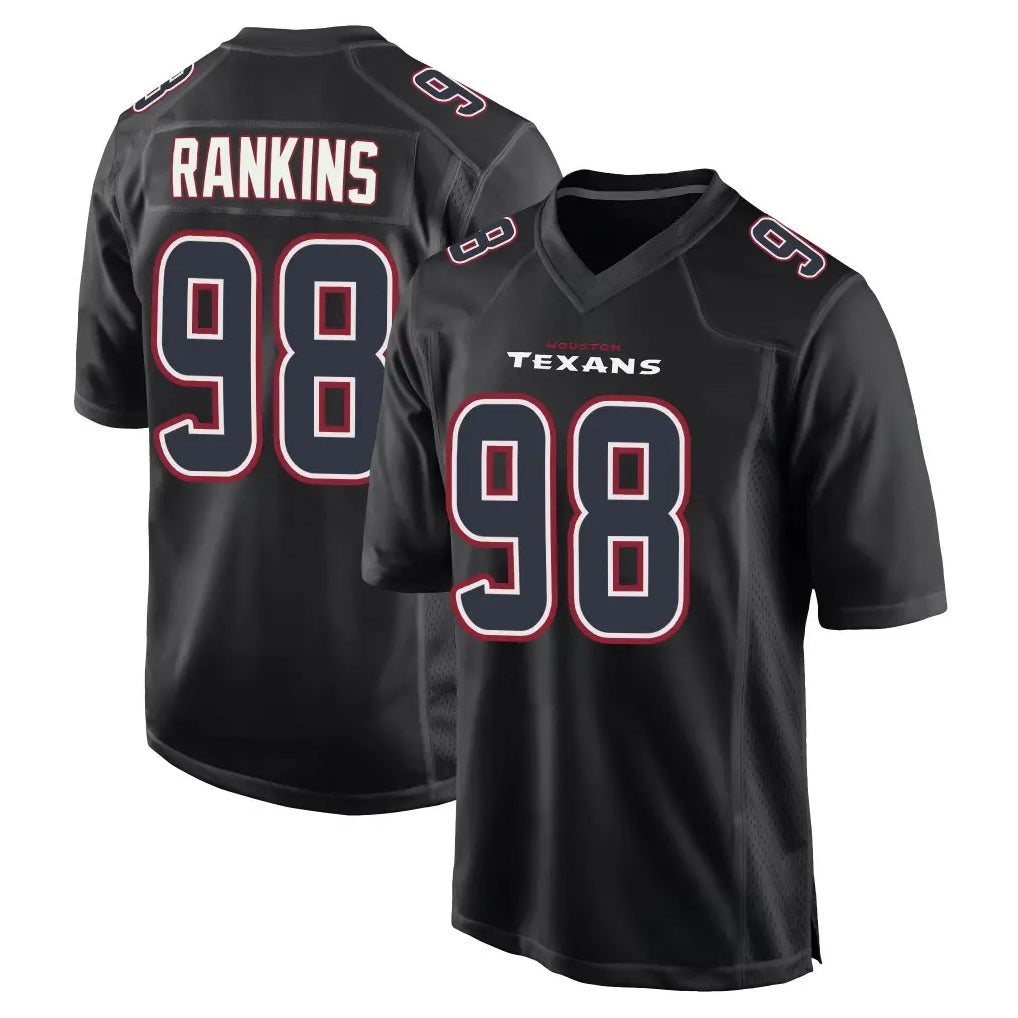 Choea H.Texans #98 Sheldon Rankins Player Black Fashion Home Game Stitched Jerseys