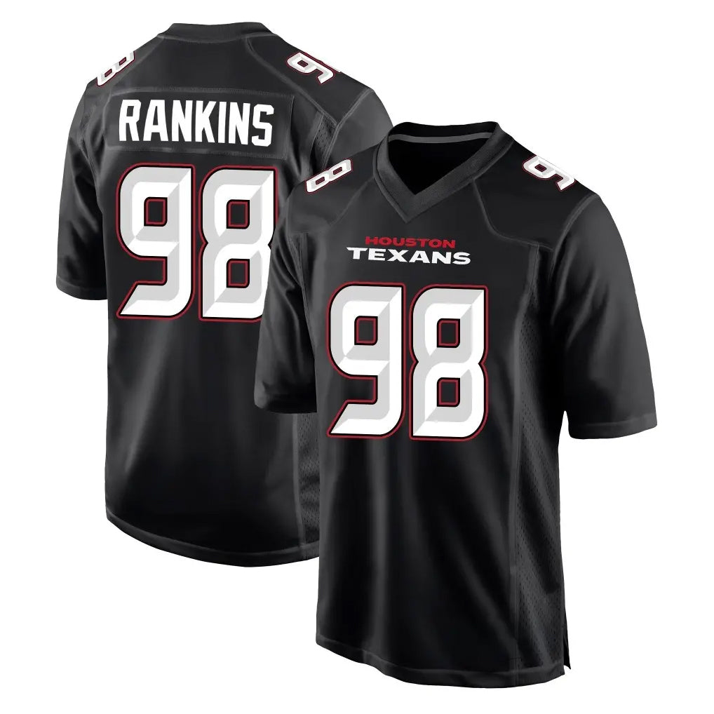 Choea H.Texans #98 Sheldon Rankins Player Carbon Black Fashion Home Game Stitched Jerseys