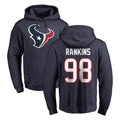 Choea H.Texans #98 Sheldon Rankins Player Navy Pro Line Pullover Hoodie Limited Game Stitched Jerseys