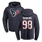 Choea H.Texans #98 Sheldon Rankins Player Navy Pro Line Pullover Hoodie Limited Game Stitched Jerseys
