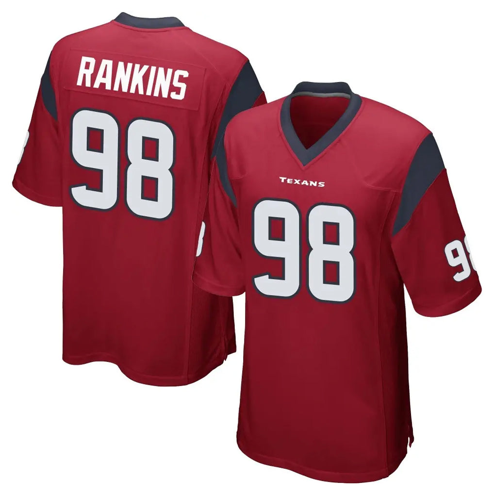 Choea H.Texans #98 Sheldon Rankins Player Red Home Game Stitched Jerseys