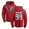 Choea H.Texans #98 Sheldon Rankins Player Red Pro Line Pullover Hoodie Limited Game Stitched Jerseys