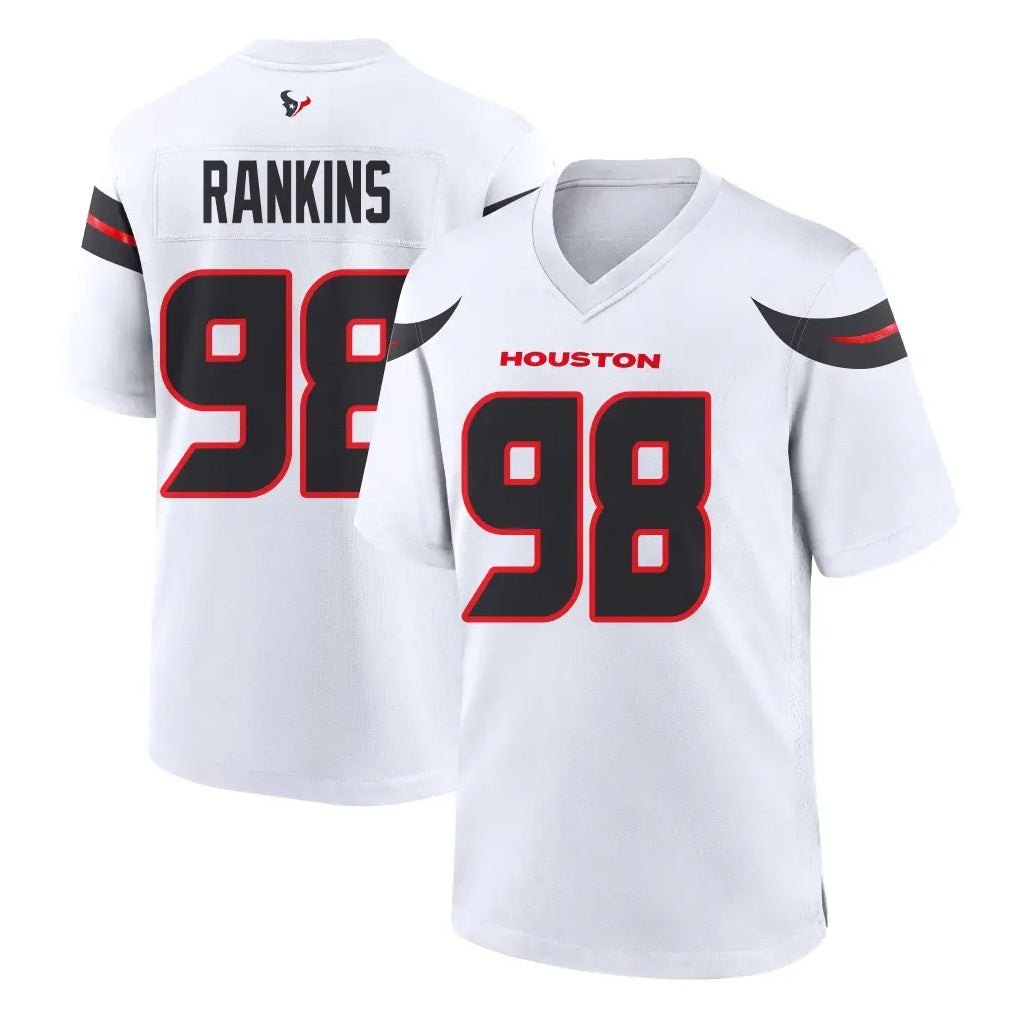 Choea H.Texans #98 Sheldon Rankins Player White Home Game Stitched Jerseys