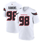 Choea H.Texans #98 Sheldon Rankins Player White Home Game Stitched Jerseys