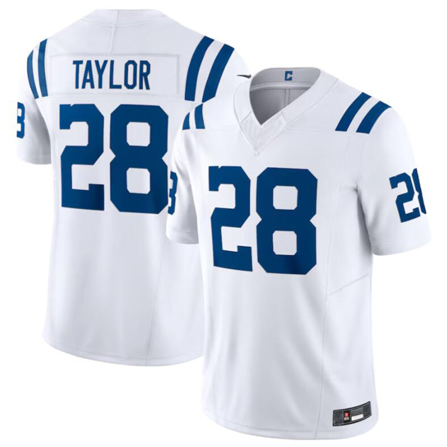 Choea IN.Colts #28 Jonathan Taylor White Vapor F.U.S.E. Limited Jersey American Stitched Jerseys