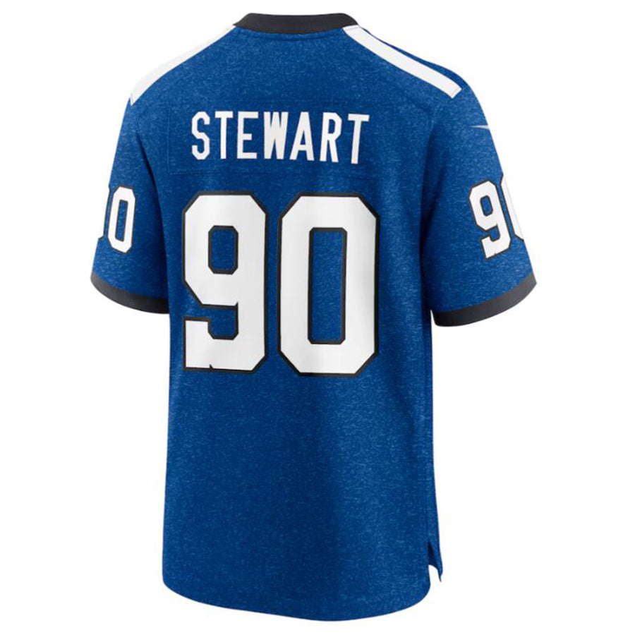 Choea IN.Colts #90 Grover Stewart Royal Indiana Nights Alternate Game Jersey American Stitched Football Jerseys
