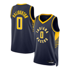 Choea I.Pacers #0 Tyrese Haliburton Navy Swingman Jerseys - Icon Edition