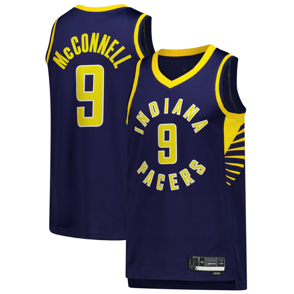 Choea I.Pacers #9 T.J. McConnell Navy Swingman Jerseys - Icon Edition
