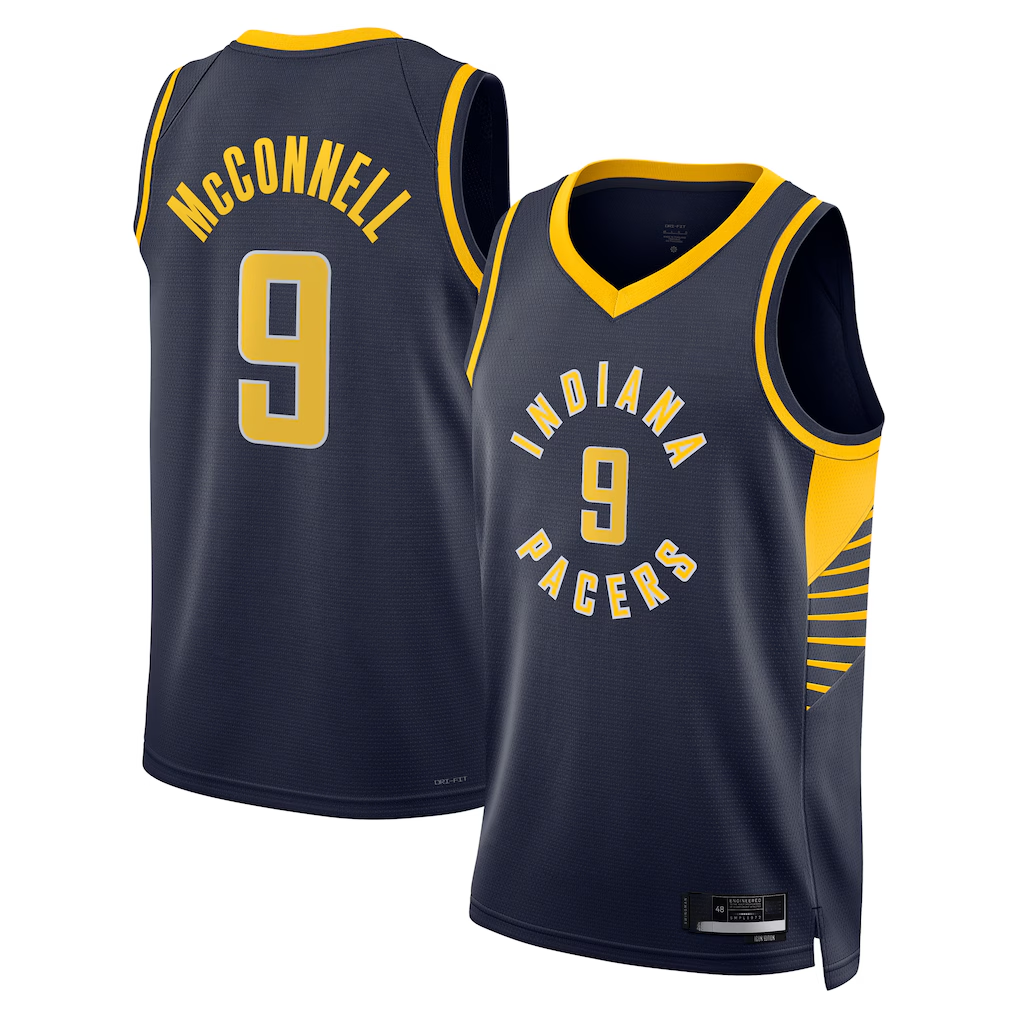 Choea I.Pacers #9 T.J. McConnell Navy Swingman Replica Jerseys - Icon Edition