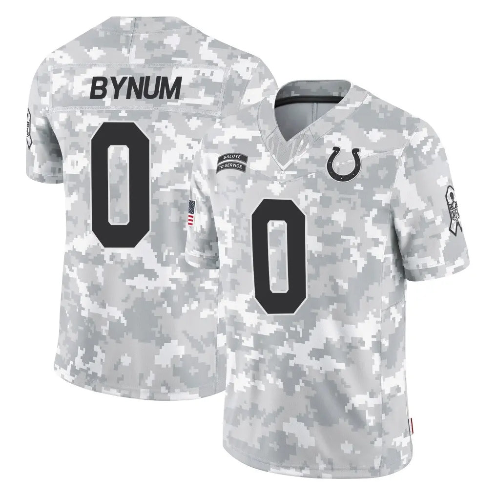 Choea IN.Colts #0 Camryn Bynum Player Arctic Camo Salute To Service Limited Game Stitched Jerseys