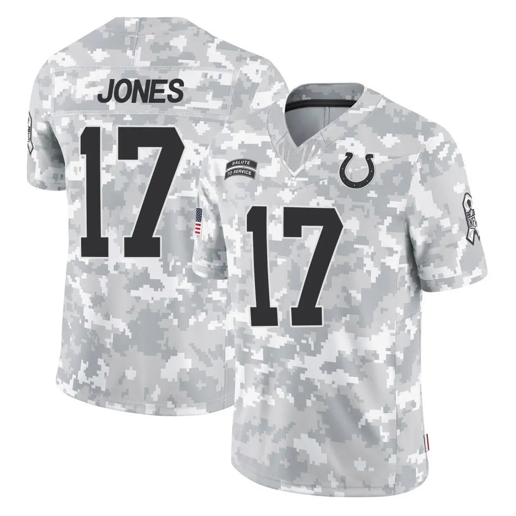 Choea IN.Colts #17 Daniel Jones Player Arctic Camo Salute To Service Limited Game Stitched Jerseys