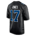 Choea IN.Colts #17 Daniel Jones Player Carbon Black Fashion Game Stitched Jerseys
