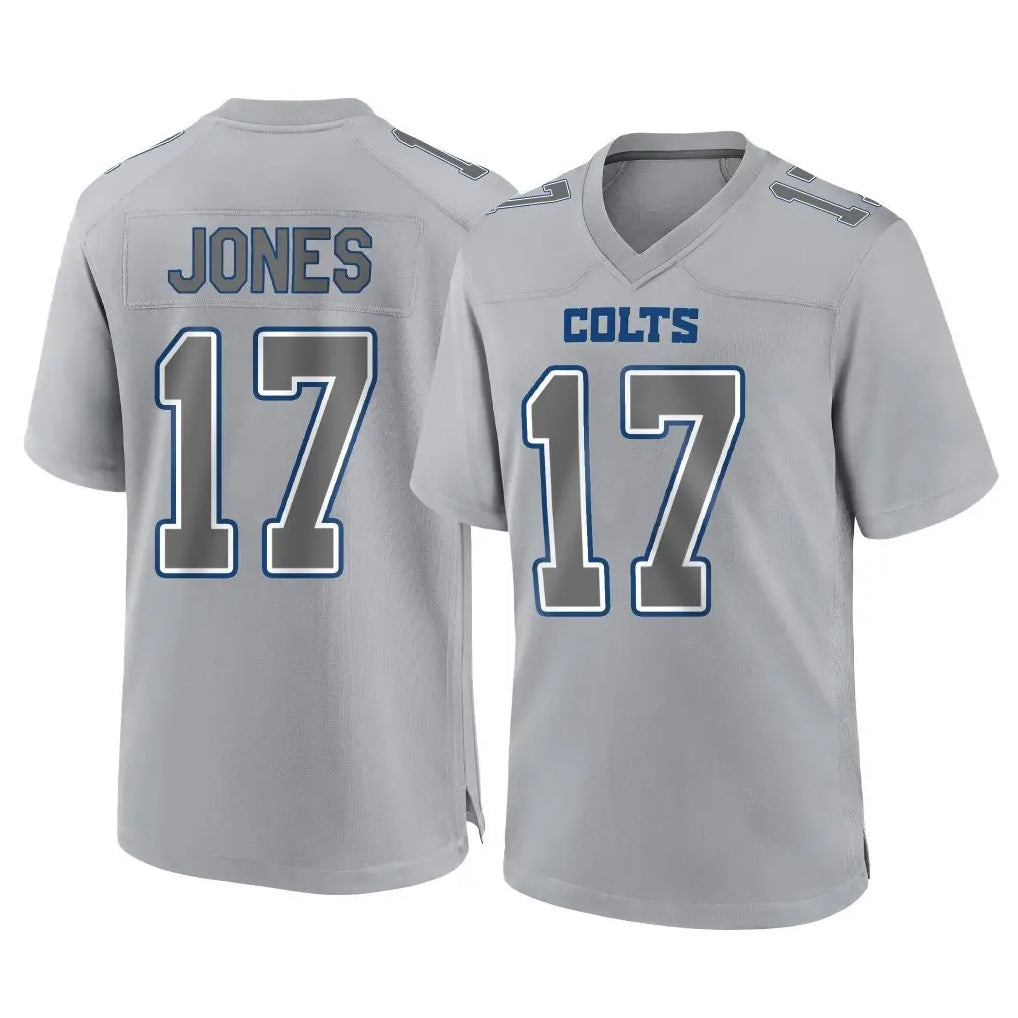 Choea IN.Colts #17 Daniel Jones Player Gray Atmosphere Fashion Home Game Stitched Jerseys