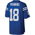 Choea IN.Colts #18 Peyton Manning Mitchell & Ness Royal Big & Tall Retired Player Replica Stitched Jerseys