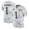 Choea IN.Colts #1 Sauce Gardner Player Arctic Camo Salute To Service Limited Game Stitched Jerseys