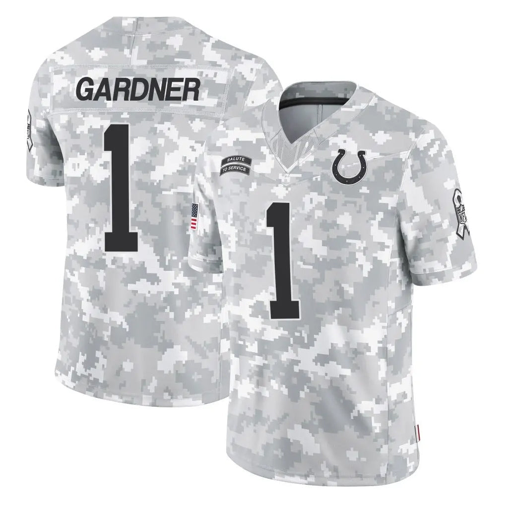 Choea IN.Colts #1 Sauce Gardner Player Arctic Camo Salute To Service Limited Game Stitched Jerseys