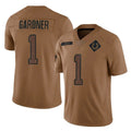 Choea IN.Colts #1 Sauce Gardner Player Brown Salute To Service Limited Stitched Jerseys