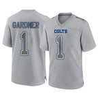 Choea IN.Colts #1 Sauce Gardner Player Gray Atmosphere Fashion Home Game Stitched Jerseys