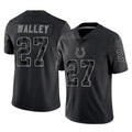 Choea IN.Colts #27 Justin Walley Player Black Reflective Limited Game Stitched Jerseys