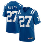 Choea IN.Colts #27 Justin Walley Player Royal Home Game Stitched Jerseys