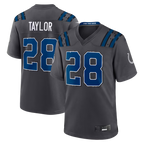 Choea IN.Colts #28 Jonathan Taylor Anthracite 2026 Rivalries Collection Game Stitched Jerseys