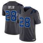 Choea IN.Colts #28 Jonathan Taylor Anthracite 2026 Rivalries Collection Limited Stitched Jerseys
