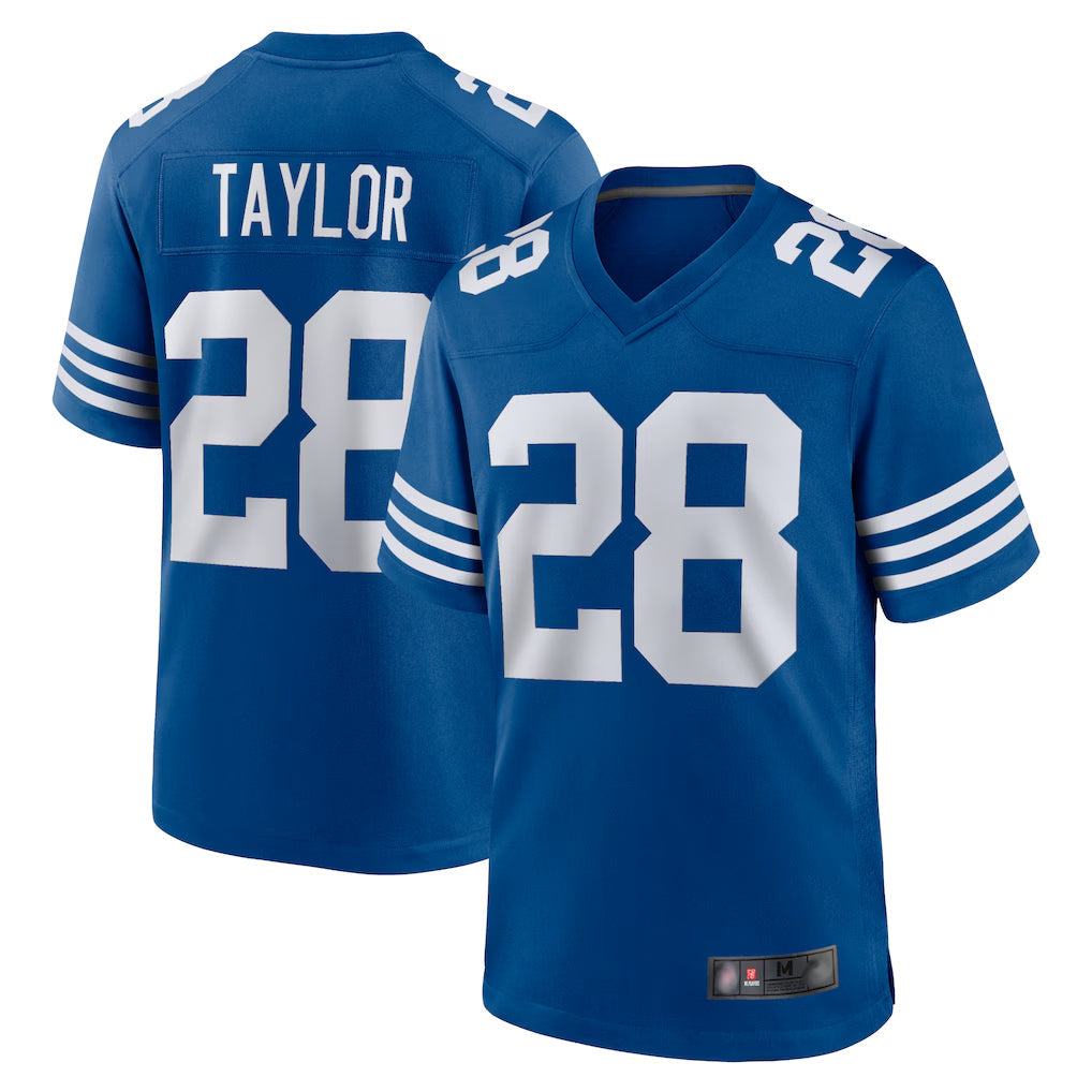 Choea IN.Colts #28 Jonathan Taylor Player Royal Limited Home Game Stitched Jerseys