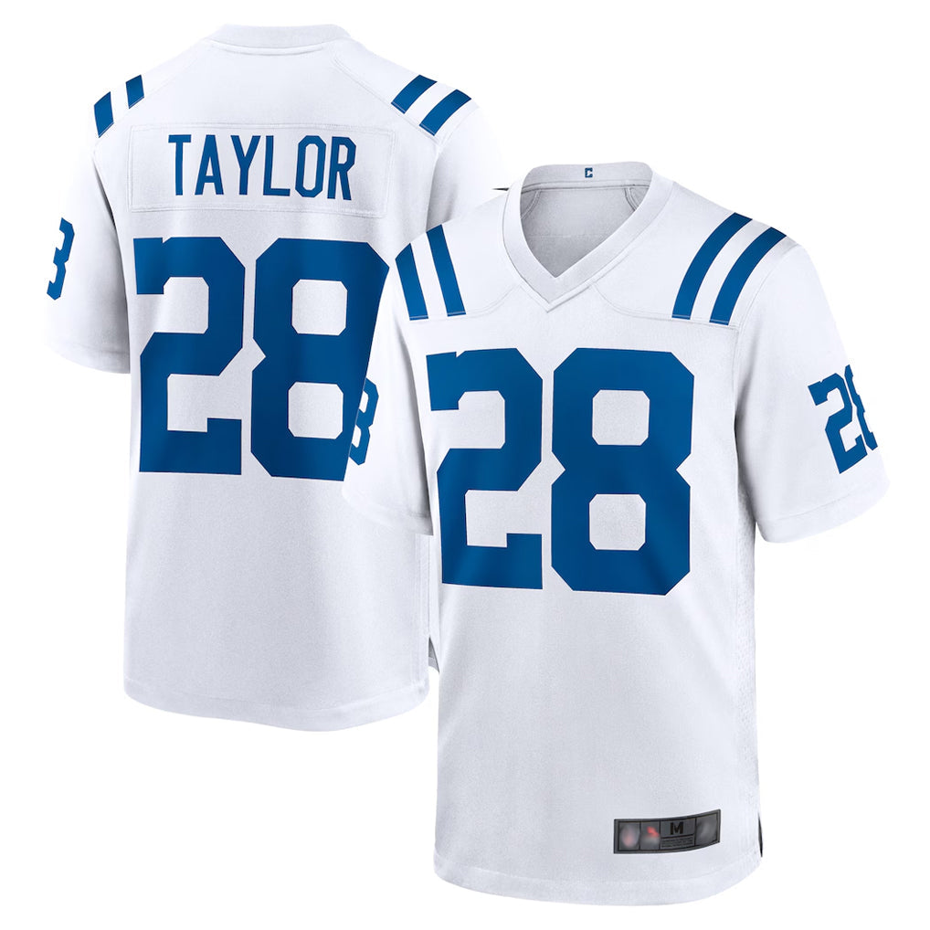 Choea IN.Colts #28 Jonathan Taylor Player White Home Game Stitched Jerseys